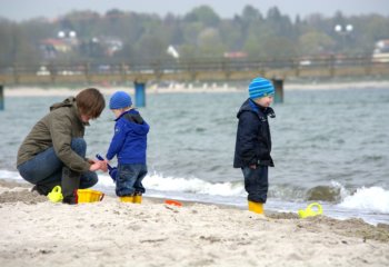 Toys Children Mother Human Beach Baltic Sea